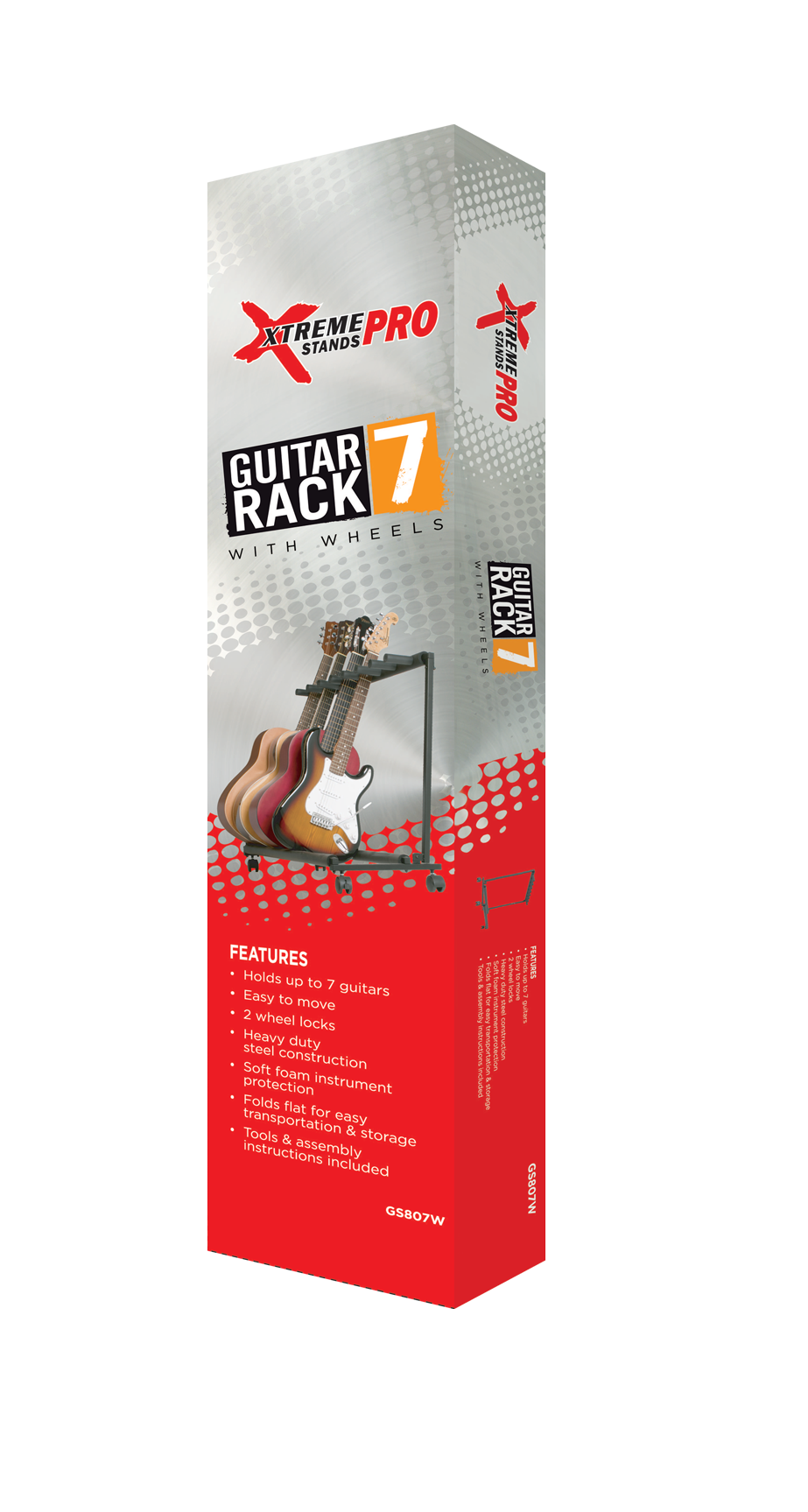 XTREME PRO | GS807W | Multi guitar stand with wheels Pro Series XTREME PRO | GS807W | Multi guitar stand with wheels Pro Series